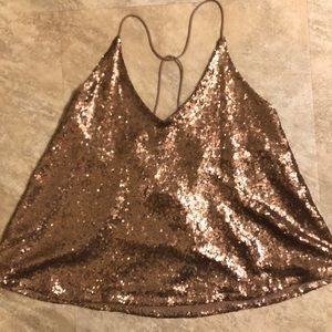 Sequin spaghetti strap